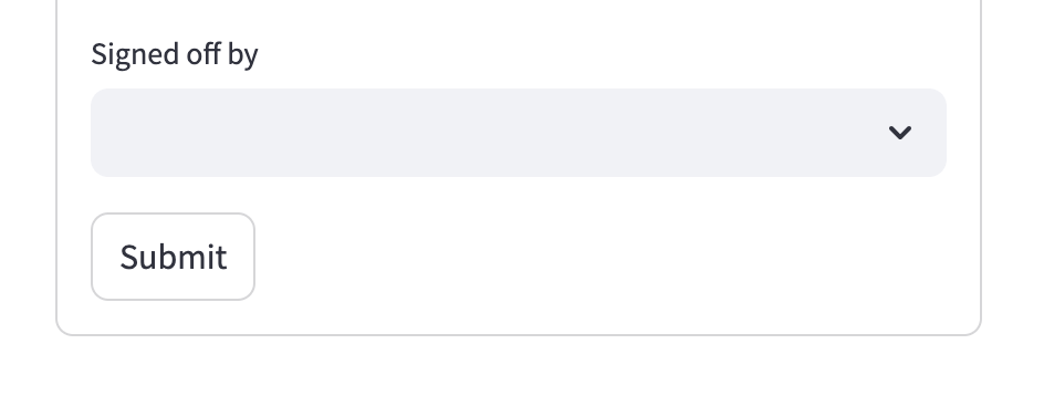 a field and a submit button from a form