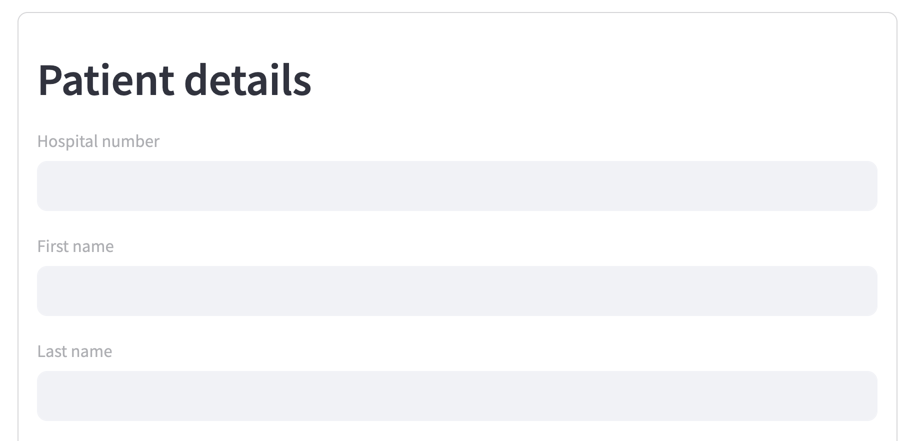 Screenshot of a form in Streamlit