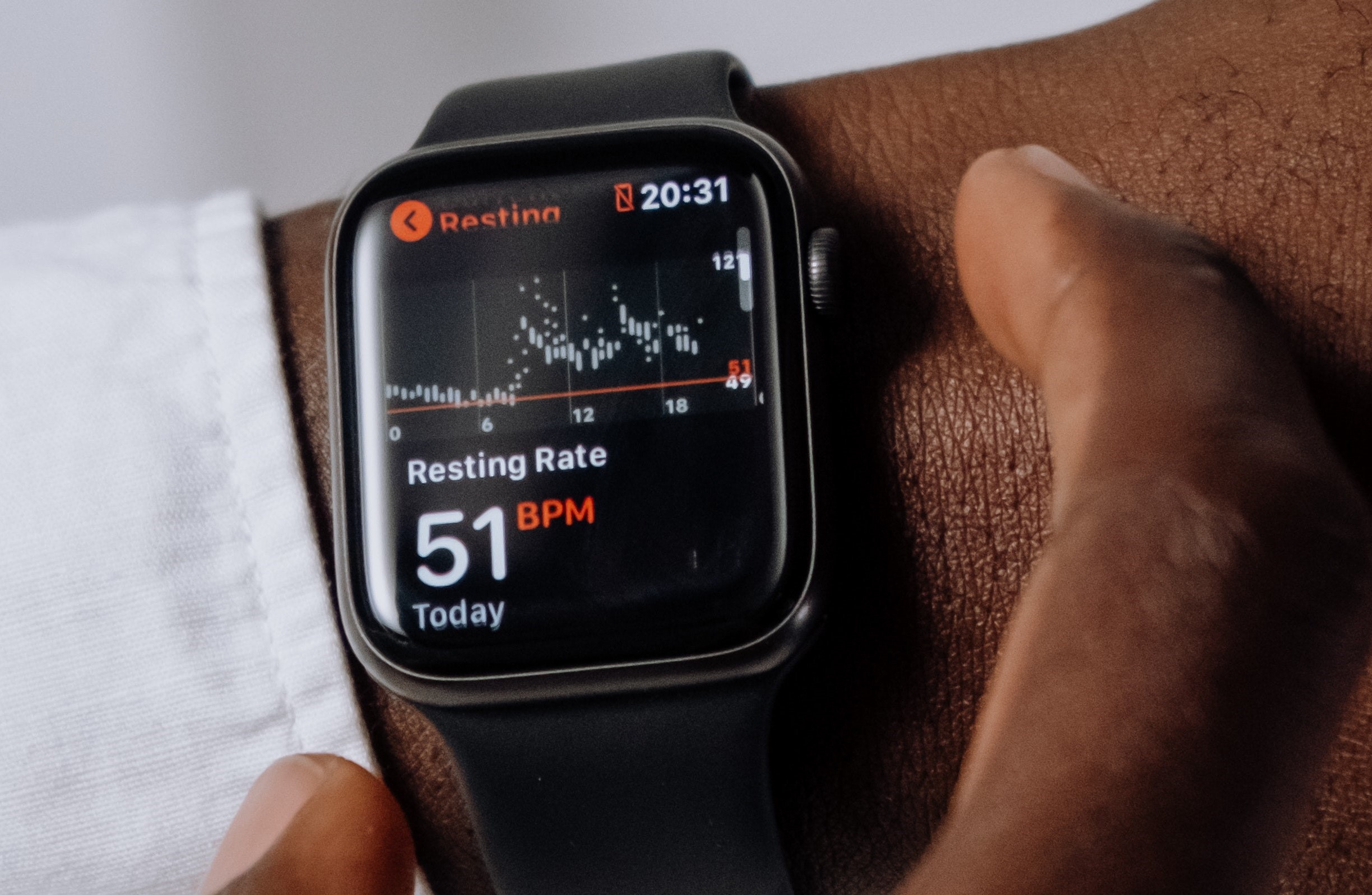 Smart watch on write with graphical display of a plot of data