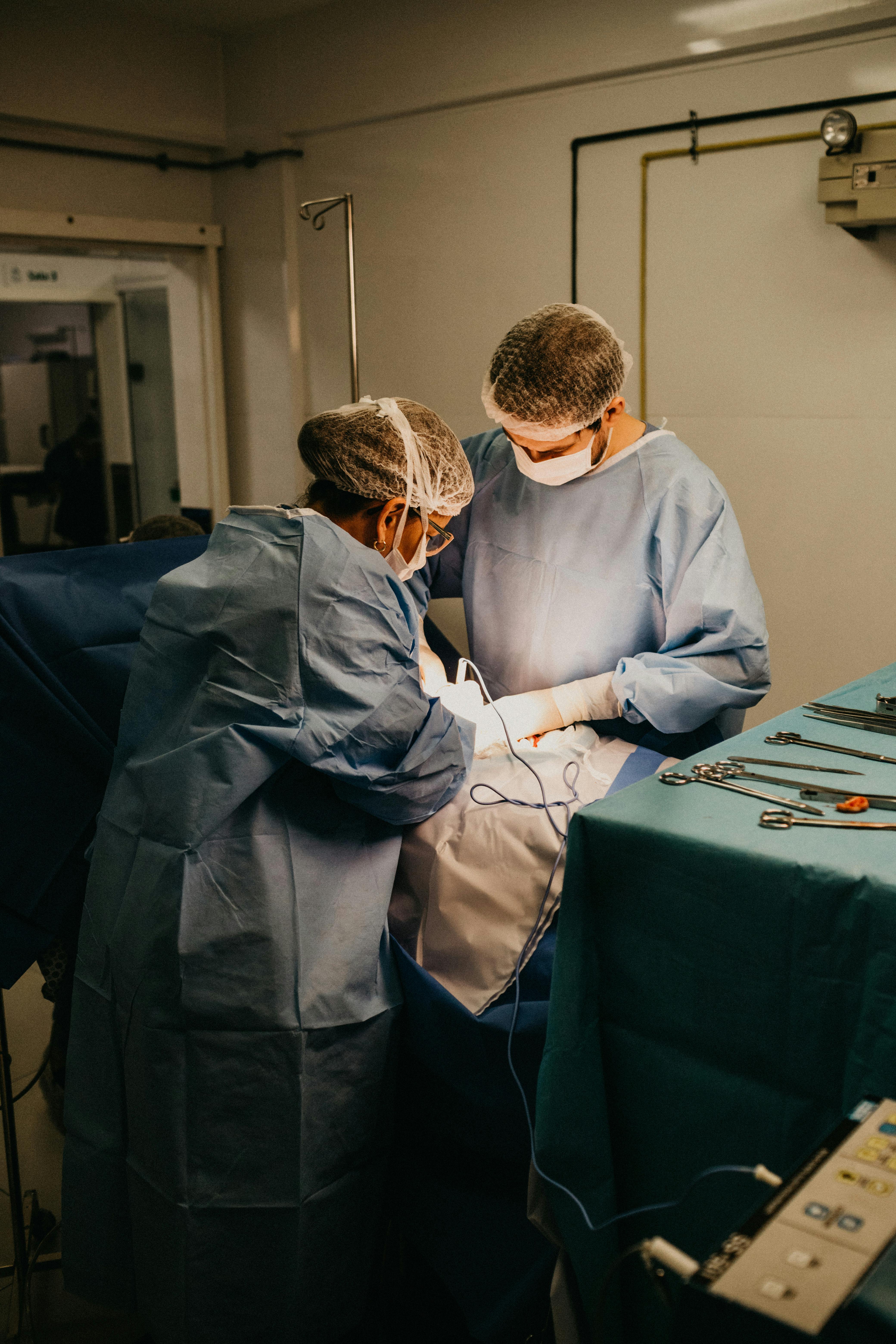 Two surgeons in theatre